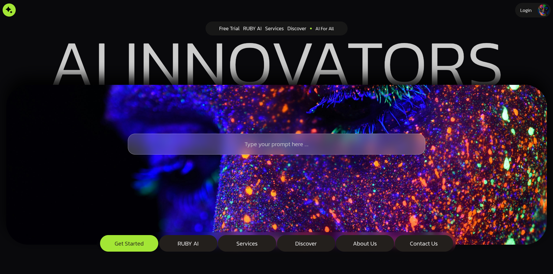 Ruby AI Landing Page